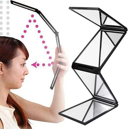 360° 4-Way Mirror DIY Haircut Kit with Telescopic Stand