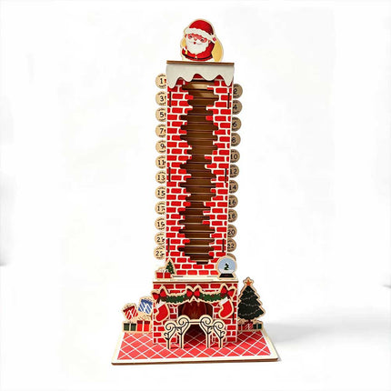 24-Day Xmas Countdown Santa Chimney Calendar Christmas Puzzle Toy