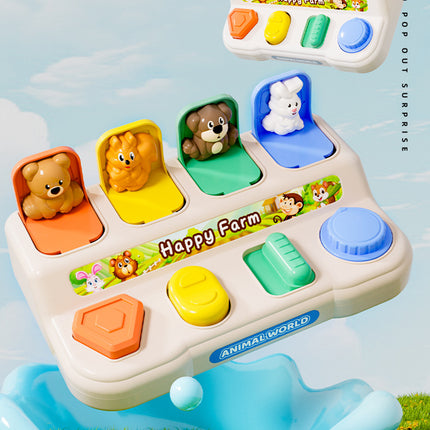 Montessori Pop-Up Animals Toy Interactive Sensory Toy for Toddlers