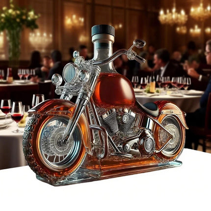 Vintage Wine Decanter Motorcycle Glass Whisky Liquor Bottle