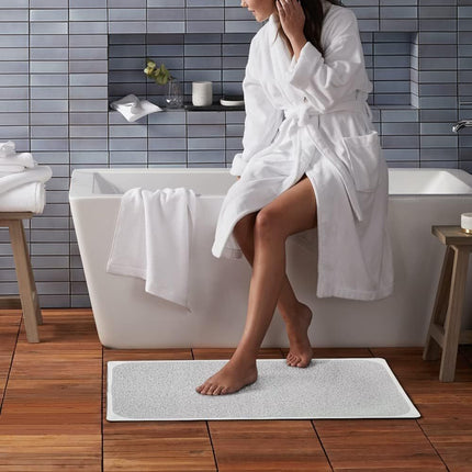 2X Anti-Slip Loofah Shower Rug Bath Mat with Quick Water Drain for Bathroom