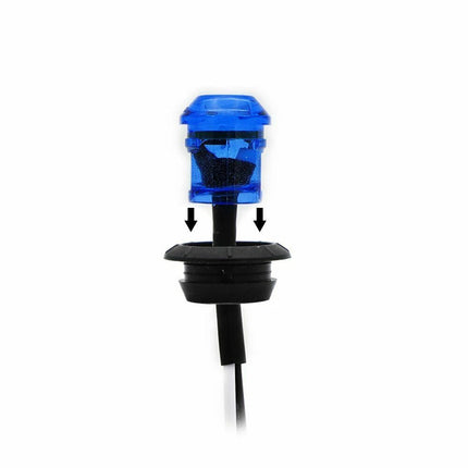 10X Blue Round LED Courtesy Lights for Marine Boat Cabin, Deck, and Walkway