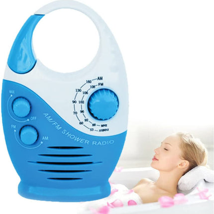 Waterproof Portable FM/AM Radio for Shower, Hanging in Bathroom