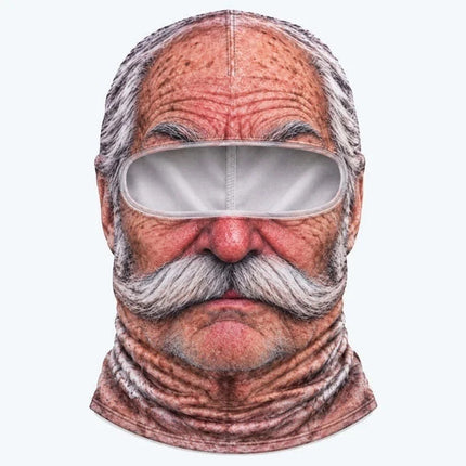 3D Funny Face Ski Mask Balaclava for Motorcycle Cycling Winter Cover