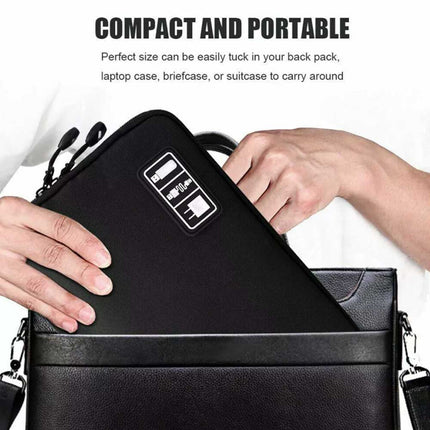 Travel Cable Organizer Bag for USB Cord & Charger, Electronic Accessories Storage Case