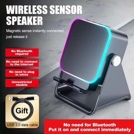 Mini 5-in-1 Wireless Induction Speaker & Phone Stand with Bluetooth