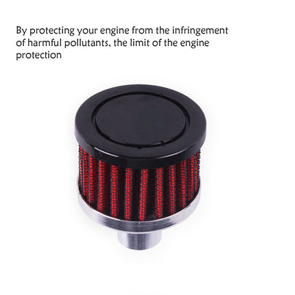 Universal Engine Breather Filter - High Flow, Mini Air Filter for Crankcase Vent Valve Cover