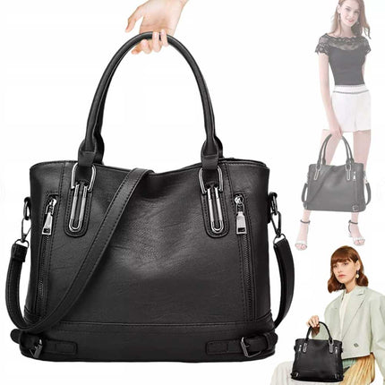 PU Leather Shoulder Tote Bag, Crossbody Purse for Women
