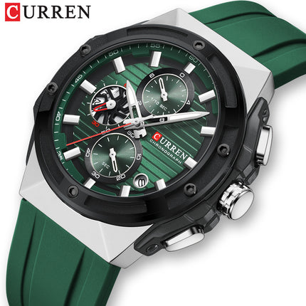 Men's Military Sport Silicone Watch with Calendar for Boys