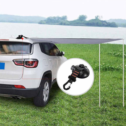 Car Suction Cup Tie-Downs (4pcs) | Heavy-Duty Anchors for Cargo, Roof Rack, Dog Guards & Awning Hooks