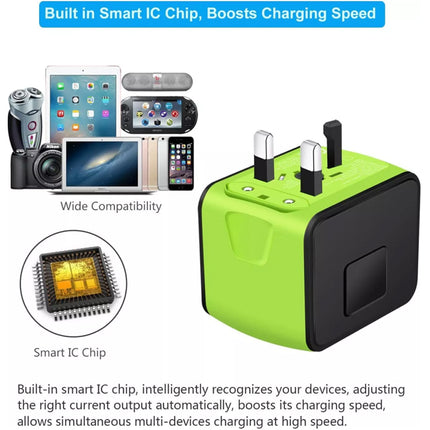 Universal Travel Adapter 3 USB & Type-C Outlet Power Converter Plug