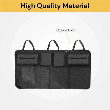 Car Back Seat Organizer with Tablet Pocket - 10-Pocket Hanging Storage for Toys, Books & Travel Essentials