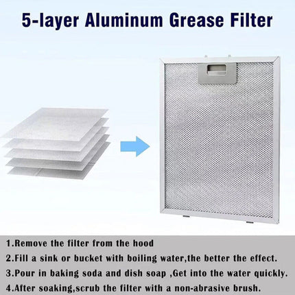 2PCS Metal Mesh Grease Filter for Cooker Hood, 320x260 mm