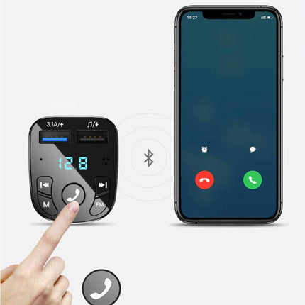 Bluetooth 5.3 FM Transmitter: 2USB-C PD 30W Fast Charge, Wireless Music & Hands-Free Kit