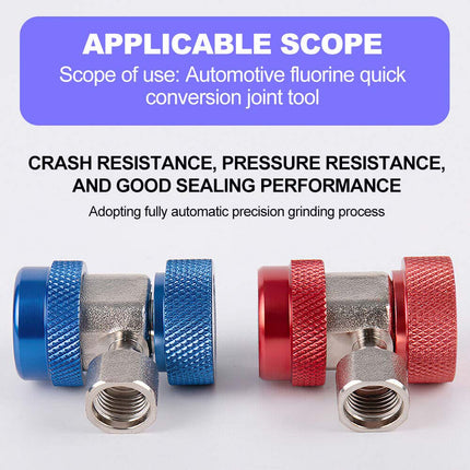 2PCS R134a Car AC Repair Kit, High/Low Pressure Quick Connect Couplers