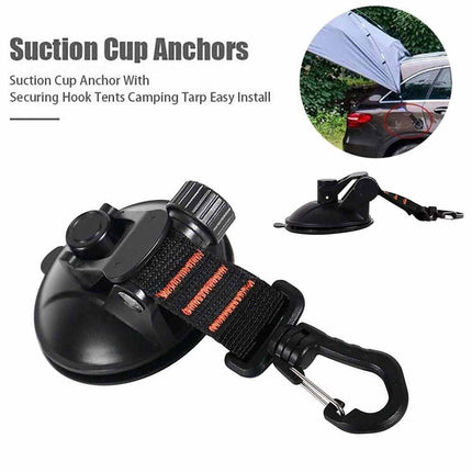 Car Suction Cup Tie-Downs (4pcs) | Heavy-Duty Anchors for Cargo, Roof Rack, Dog Guards & Awning Hooks