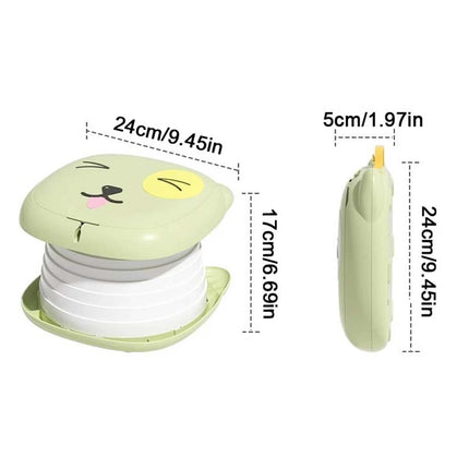 Foldable Kids Travel Potty Seat – Portable Training Toilet for Camping & Travel, Green