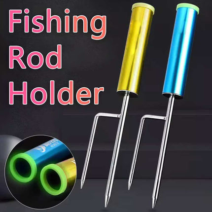 Metal Fishing Rod Holder Ground Stand Support for Lake Beach & River