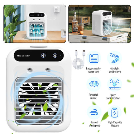 Portable Personal Air Conditioner Cool Mist Fan for Bedroom & Camping