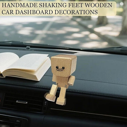 Wooden man car decoration ornament 12 emoticon accessories