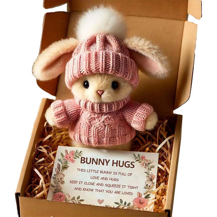 Cute Pink Mini Bunny Easter Gift Card – Rabbits in Box