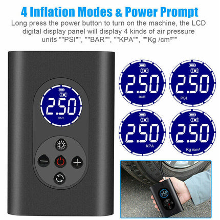 Cordless Air Pump - Portable Electric Tire Inflator for Car Tires, Bicycle, Motorcycle, Ball
