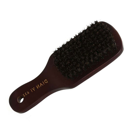 Natural Bristle Paddle Brush – Anti-Static, Scalp Massage, Dark Wood