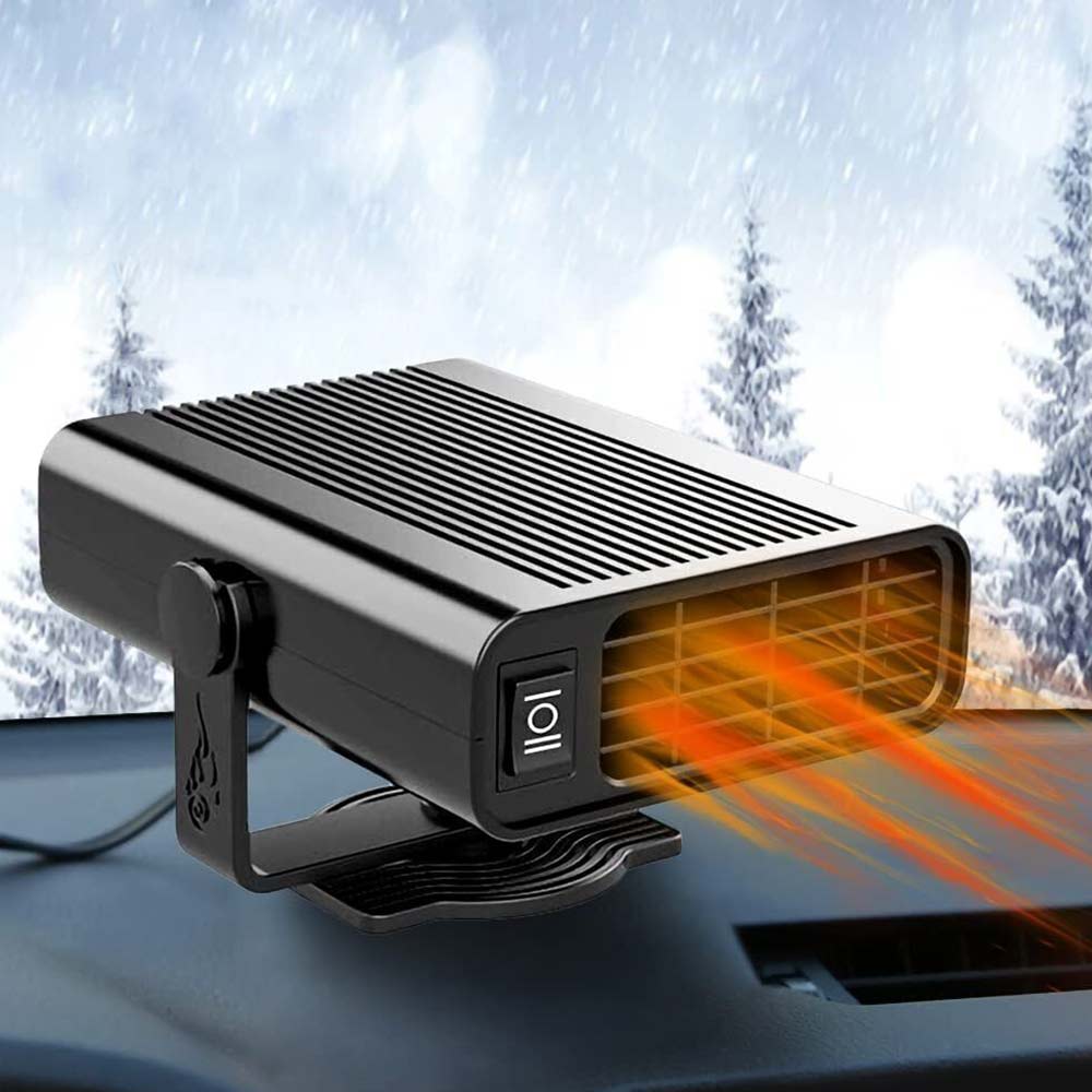 12V Portable Electric Car Heater & Defroster - Fast Windshield Defogger for Trucks, Vans, RV, Boats