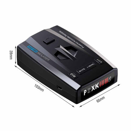 360° Car Radar Detector with Laser Detection - Voice Alerts for GPS & Safety Cameras, Full Band Protection for Driver Assistance