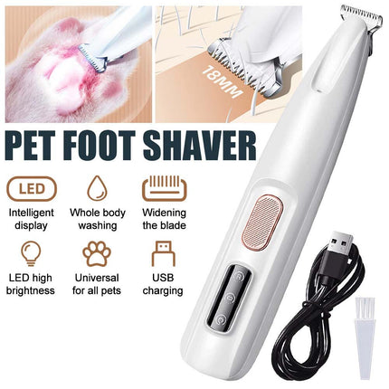 Cordless Professional Pet Clippers – Low Noise Dog Hair Shaver & Grooming Trimmer with Adjustable Blade Kit