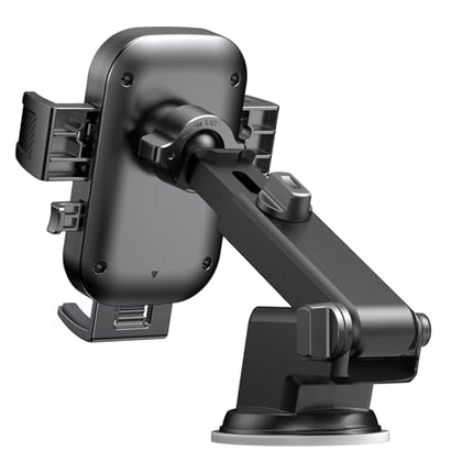 360° Rotating Auto-Clamp Phone Holder with 6.5cm Extendable Arm Universal Fit
