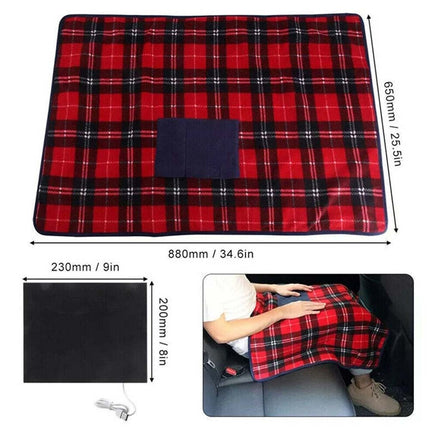 Electric Heated Throw Blanket, Fleece Warming Blanket with Timer & Washable Design