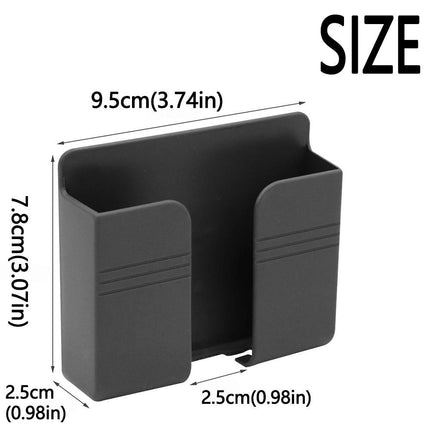 4Pcs Wall Mounted Remote Control Storage Rack & Phone Holder Home Decor