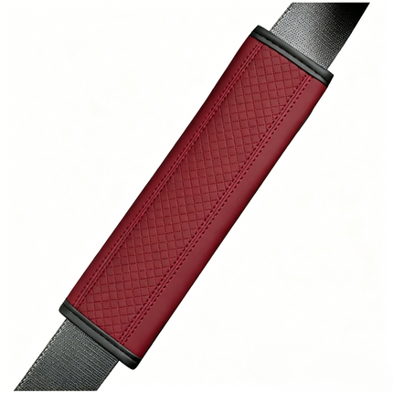 2PCS Leather-Embossed Seat Belt Shoulder Pad Covers