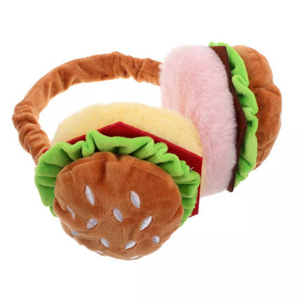 Funny Burger Ear Muffs & Hamburger Warmer Piggy Bank for Adults