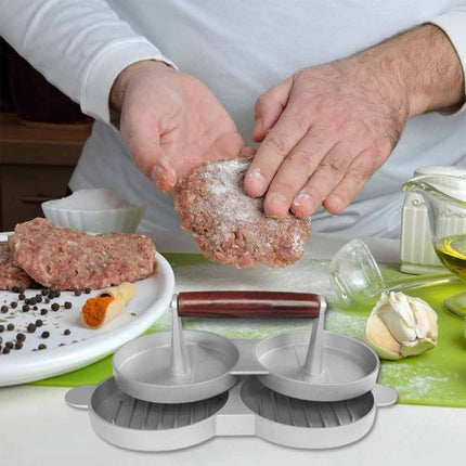 Double Burger Press Non Stick Aluminium Beef Patty Maker for BBQ
