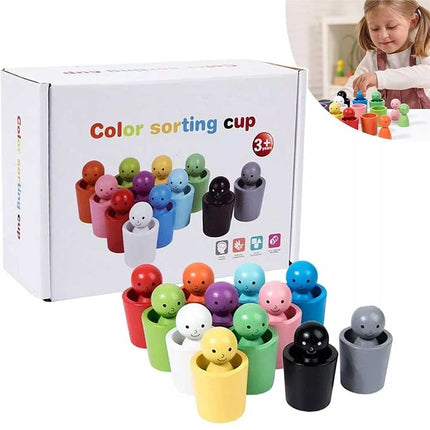 Color Sorting Cups Matching Game Creative Early Educational Party Toy