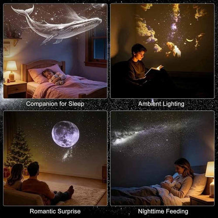 Galaxy Projector Night Light 3 Films 15 Pictures USB 360° Projection Lamp