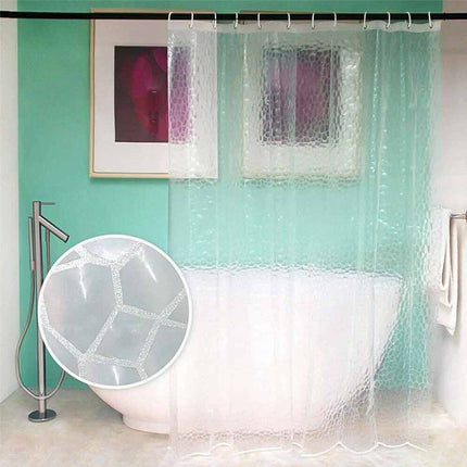 EVA Waterproof Mildew-Resistant Shower Curtain 180x200cm Bath Curtain