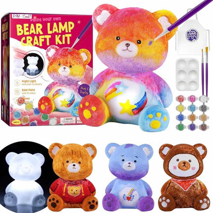 Paint Your Own Bear Lamp Arts & Crafts Painting Kit for Kids DIY