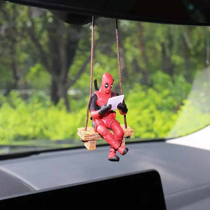 Whimsical Reading Figure Car Accessory | Swinging Dashboard Dangler