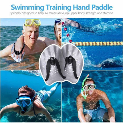 Adult & Junior Swim Training Hand Paddles for Novice & Professional Use