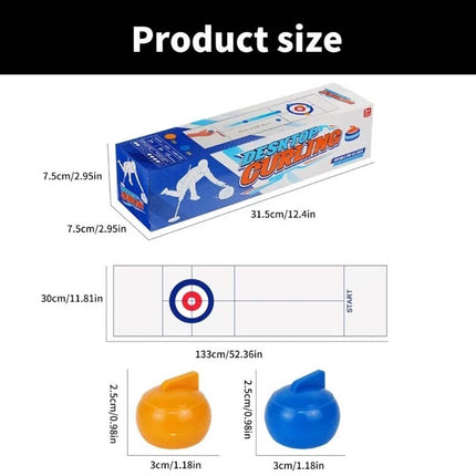 Funny Tabletop Mini Curling Game Portable Indoor Sports Toy for Kids & Adults