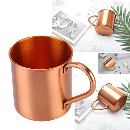 450ML Pure Copper Mug for Mule, Coffee, Beer, Cocktail – Camping Gold