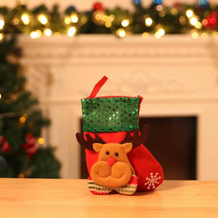 2026 Xmas Santa Christmas Tree Hanging Candy Bag Gift Decor 4Pcs