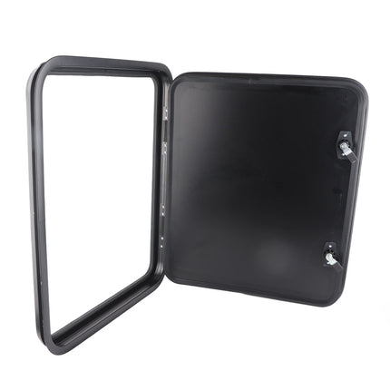UV-Resistant RV Storage Hatch Door with Lock - Waterproof, Square/Rectangle Design with Rounded Corners