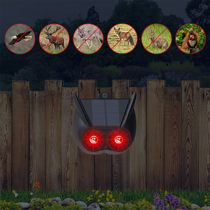 Solar Powered Animal Repeller Bird Cat Fox Dog Scarer Pest Control