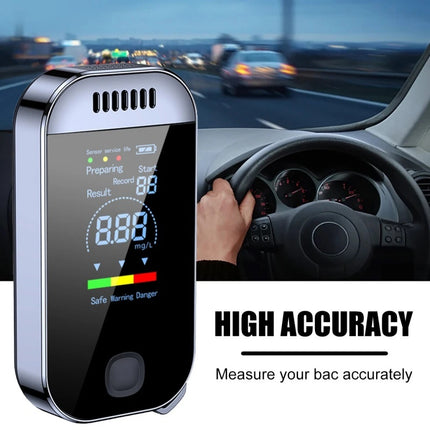 Professional-Grade LCD Digital Breath Alcohol Tester – Personal Breathalyzer for Self-Testing