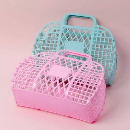 Reusable Jelly Tote Beach Bag Gift Basket for Girls Bright Purse