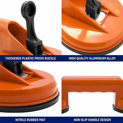 Dual Suction Cup Pad Lifter 50kg Glass Tile Mirror Sucker Puller